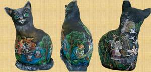 кот Баюн (грунтованный текстиль)